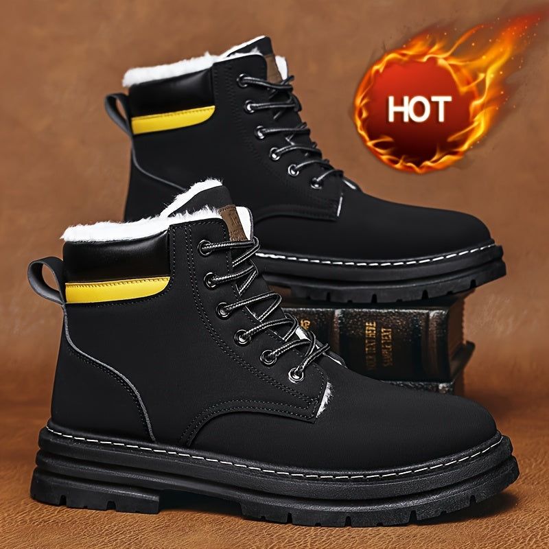 Plus Size Men's Snow Boots, -Lined Warm Shoes,Walking Boots, Winter Shoes Men, Snowboard Boots, Mens Hiking Boots, Mens Winter Shoe, Warm Shoes for Men, Mens Boots for Winter,Cold Weather Boots, Stylish Winter Footwear, Warm