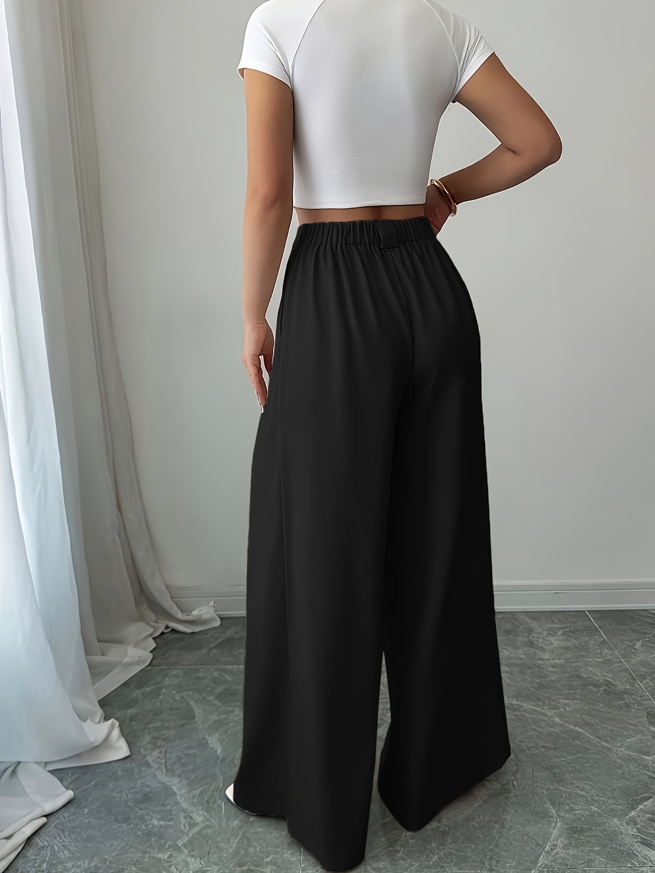 High-Waisted Wide Leg Culotte Pants for Elegant Daily Wear