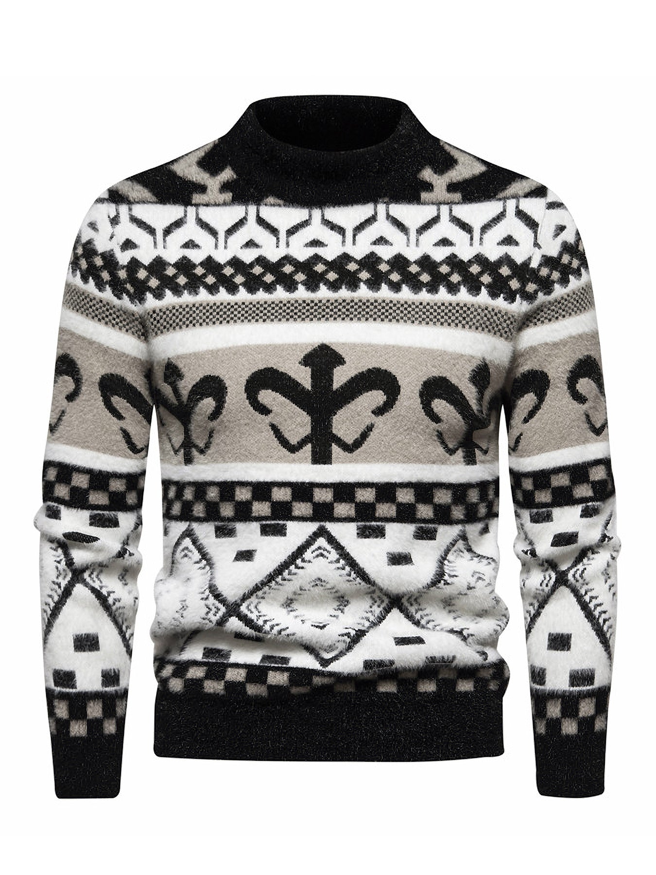 Աշնանային և ձմեռային կլոր օձիքով սվիտեր, տաք, տրիկոտաժե, առօրյա, նորաձև, բազմակողմանի վերնաշապիկ