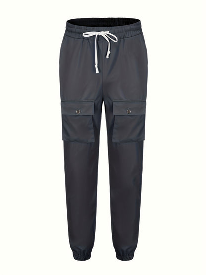 Men'S Casual Polyester Suit Set, Solid Color, Non-Stretch, Regular Fit, with Lapel Collar, Pocket Details, for Hiking, Daily Wear, and Special Occasions, Spring/Fall, Fall/Winter