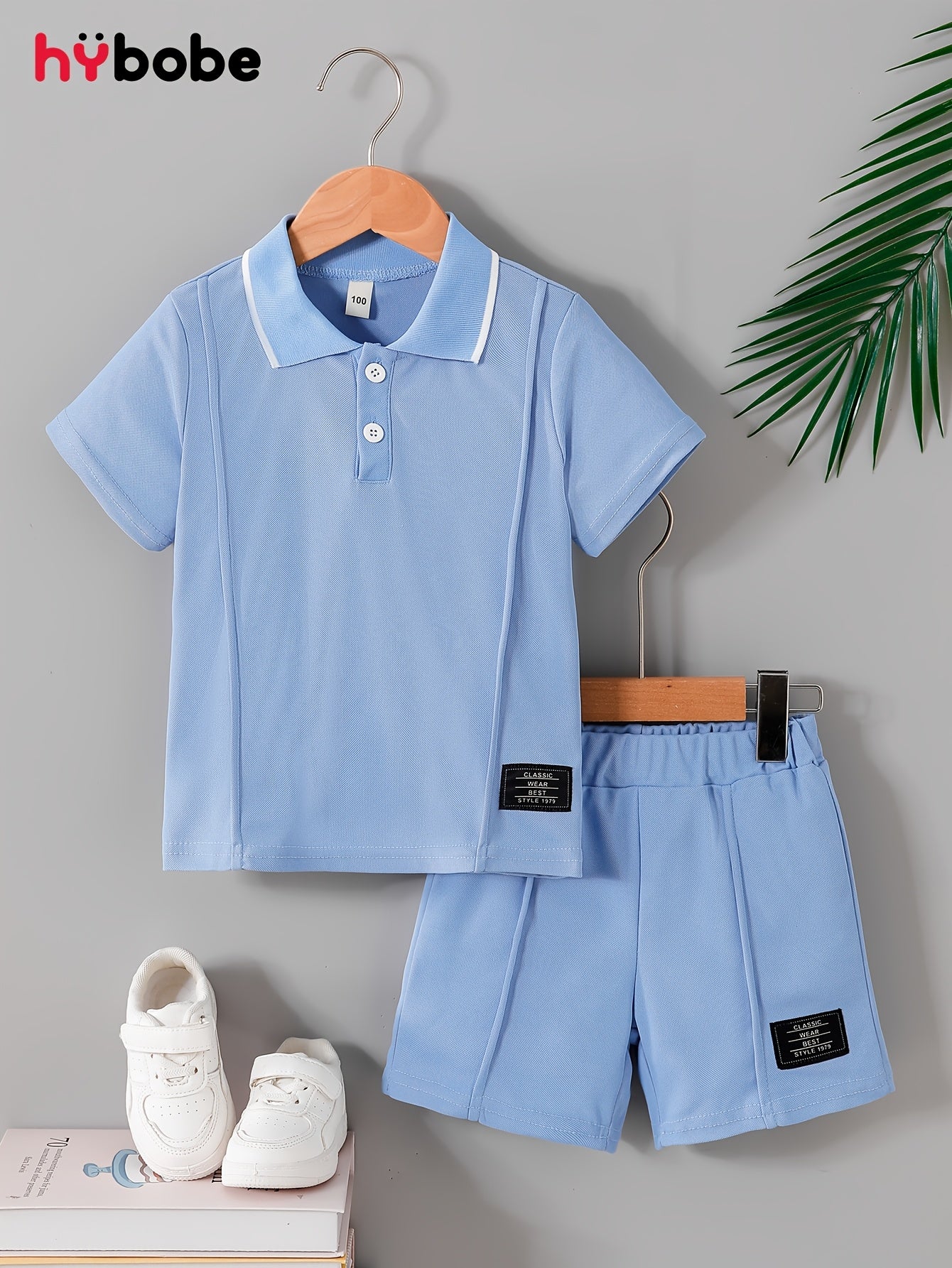 Boys' Summer Polo Shirt & Shorts Set, Casual Lightweight 2-Piece