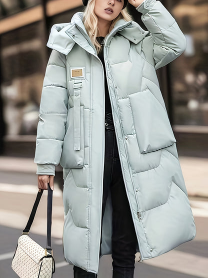 European and American winter thick jacket, new knee length jacket, loose fitting jacket for women