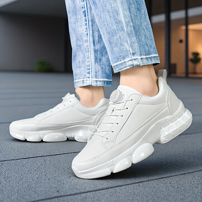 Men's Casual Rotating Buckle Sports Shoes, Trendy Versatile Comfortable Men's Shoes, Fashionable Road Running Shoes - ayq
