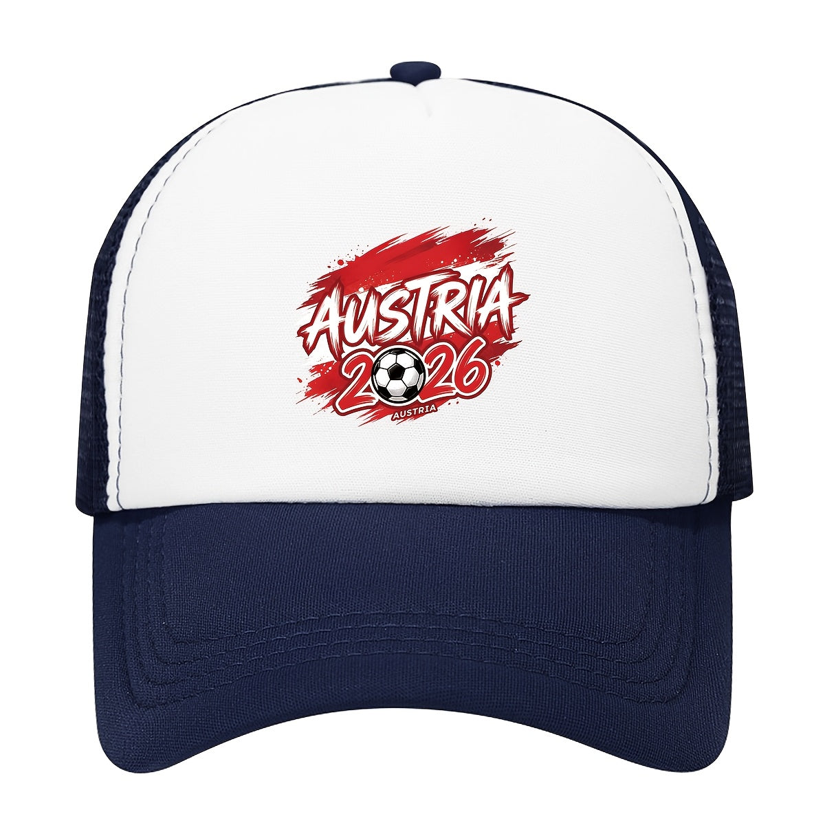 Austria 2026 Soccer Trucker Hat - Breathable Polyester Cap