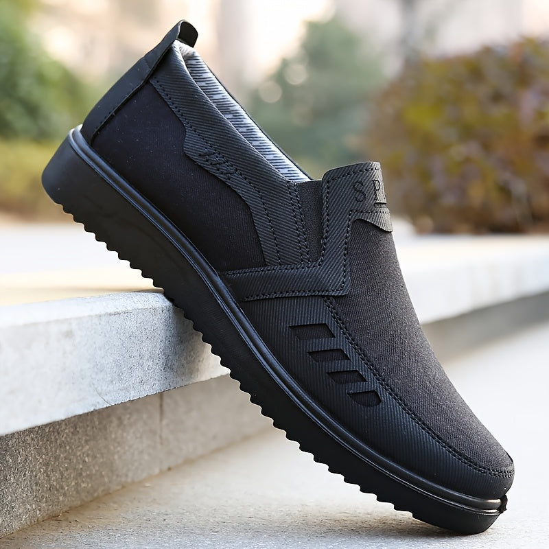 Men'S Fashion Loef Lace-Up Casual Sports Shoes, Breathable Mesh Upper, Anti-Slip Outsole, Round Toe, Fabric Upper Material, Fabric Inner Material, Faux Sole, Fabric Insole, Slip-On Closure, for Hiking, Outdoor, Daily Wear, Al