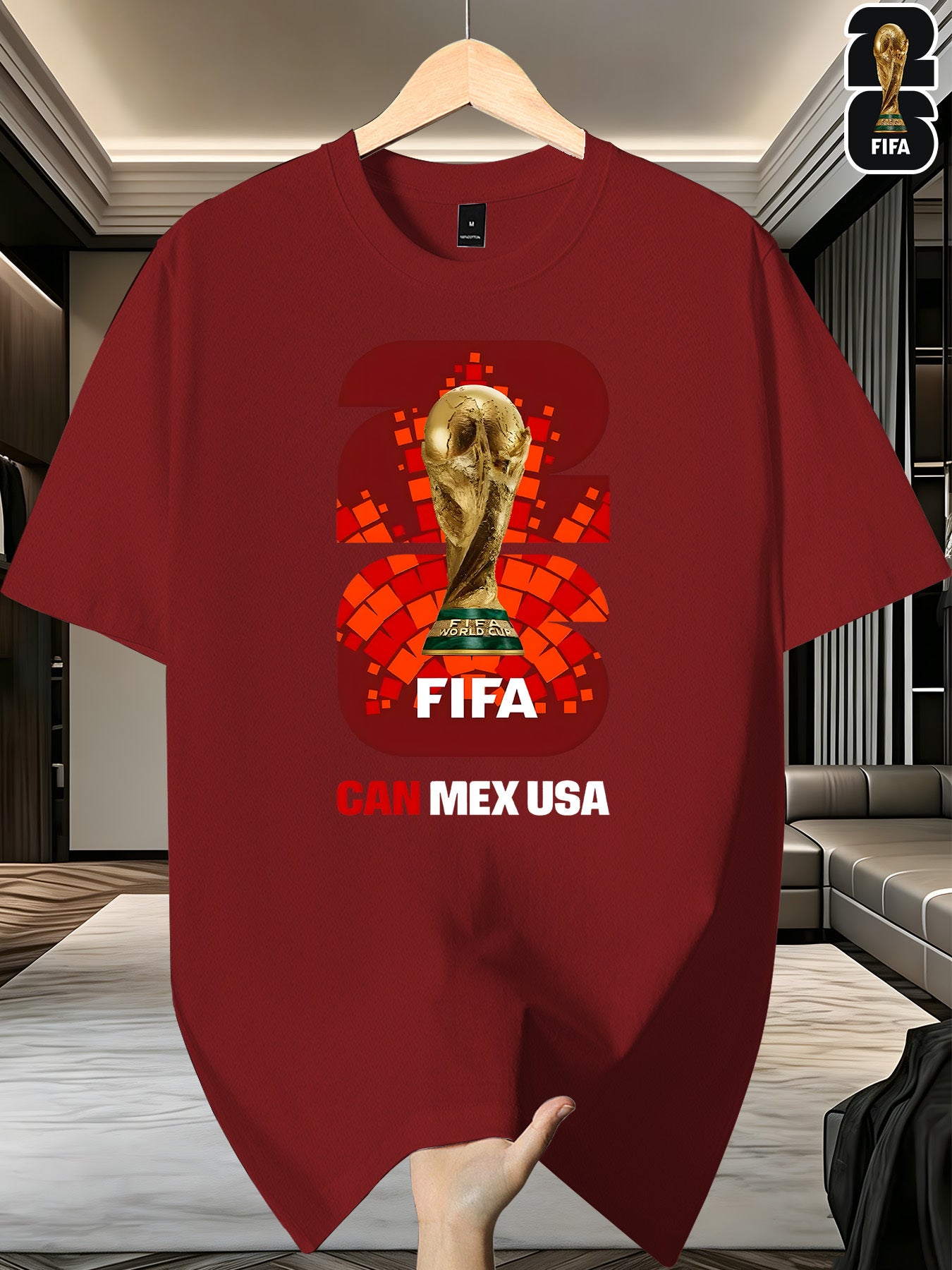 Men's FIFA 2026 World Cup T-Shirt Casual Polyester Top