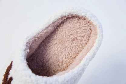 Mrs Hui Men's & Women's Plush Flocked Reindeer Slippers - Cozy Winter Indoor/Outdoor Christmas House with Antlers, Soft Warm & TPR Sole, Unisex -Like Footwear for Holiday Parties, Slippers For Women, House Slippers For Women,