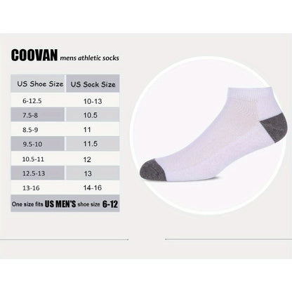 Men's Thickened Moisture-Wicking Sports Socks, Mid-Calf, 12-Pack