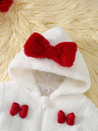 3 հատ աղջիկների ձմեռային տաբատների հավաքածու՝ երկար թևքերով բոդիով, կարմիր ժապավենով զարդարված կայծակաճարմանդով վերնաշապիկով + առօրյա առաձգական գոտկատեղով տաբատ, զբոսանքի համար