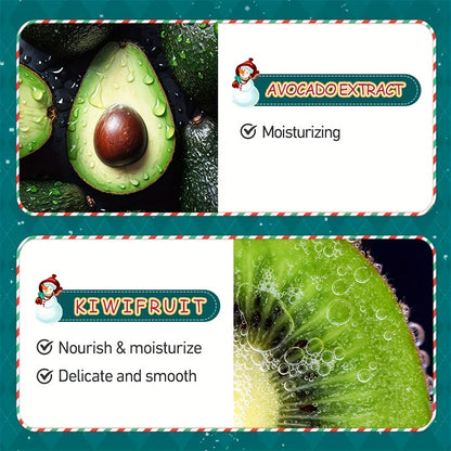 8pcs SADOER Christmas Hand Cream & Lip Balm Gift Set - Moisturizing, Softening, Brightening, and Dry Light Care with Glycerin, Hyaluronic Acid, and Plant-Based Squalane - Ideal for All Light Types, Festive Holiday Packaging,