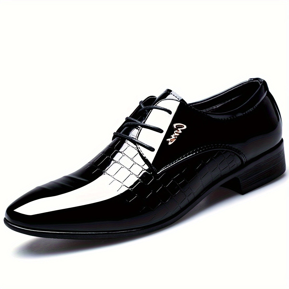 Men's Dress Shoes, British Style Elegant Lace-up Pointed Toe Loafers, Wedding Shoes, Gift for Men, Youth Formal Business Casual Shoes, Black - ayq