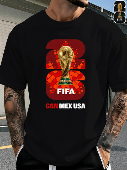 Men's FIFA 2026 World Cup T-Shirt Casual Polyester Top