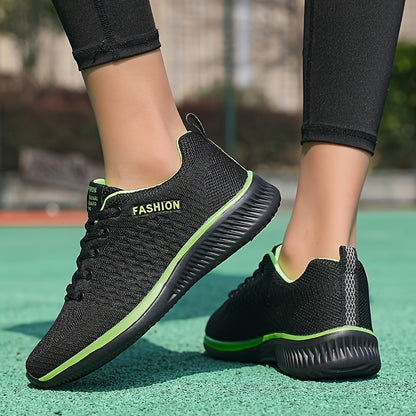 Women's Lightweight Lace-Up Casual Sneakers, Breathable Soft Sole Platform Lace Up Walking Shoes, Comfortable Fashion Footwear plus size