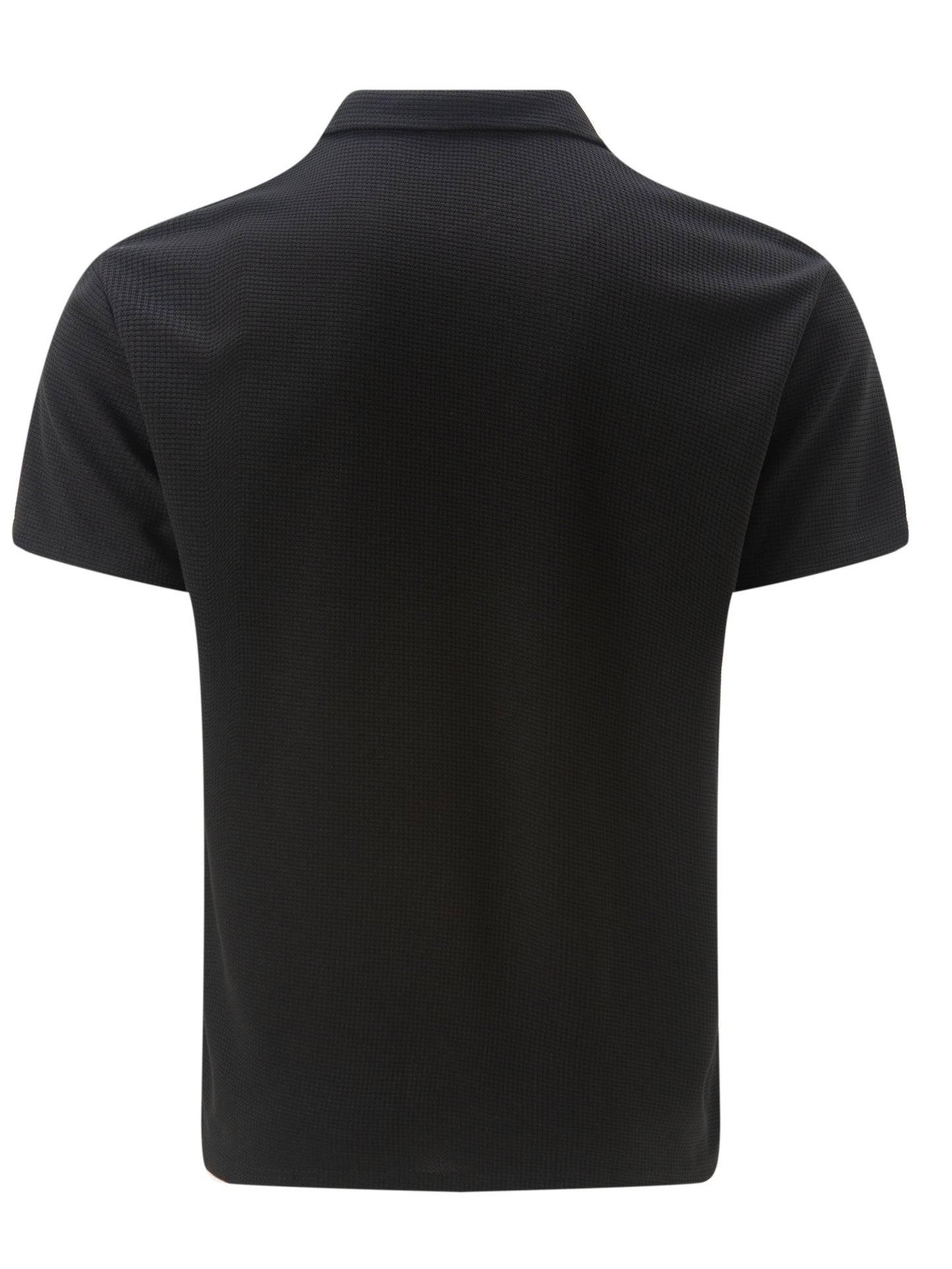 Men's Solid Short Sleeve Zipper Shirt, Casual Male Shirt For Summer Outdoor, Gift For Men - ayq