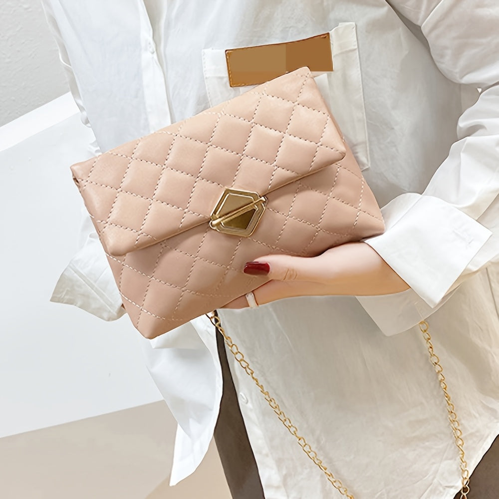 Բազմակողմանի ռոմբուսային կանացի պայուսակ, նորաձև վինտաժային շղթայական ուսապարկ, ձեռքի պայուսակ