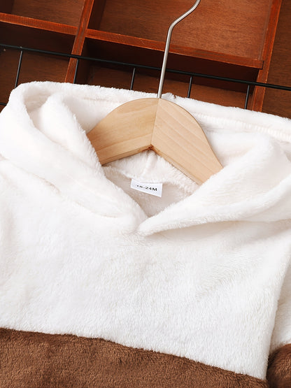 Boys' Cozy Fleece Hoodie & Pants Set - Gray & White Geometric Pattern, Long Sleeve Pullover with Hood, Soft Knit Fabric, Perfect for Fall & Winter, Casual Style, Everyday Comfort, Everyday Comfort Wear | Geometric Pattern Hoo