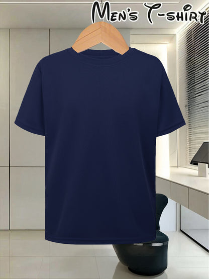 Men's Custom Polyester Crew Neck T-Shirt - Casual Summer Wear