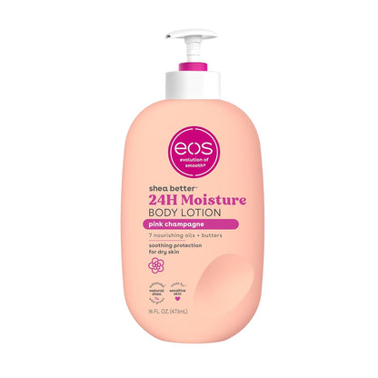Eos Shea Better Body Lotion- Vanilla Cashmere, 24-Hour Moisture Skin Care, Lightweight & Non-Greasy, Made with Natural Shea, Vegan, 16 Fl Oz