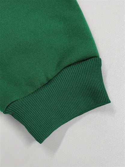 Women's Fleece-Lined Round Neck Pullover Sweatshirt - "JESUS" Christmas Print, Comfortable Loose Fit for All Seasons, Festive Holiday Design Casual Top