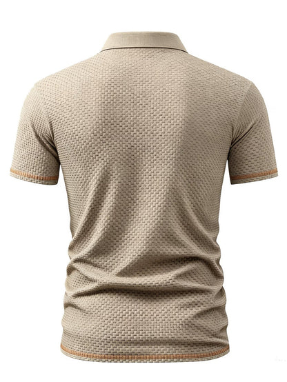Youth Polo Shirt for Teens - Sporty Geometric Print, Summer Breathable