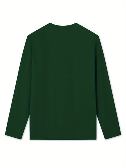 Women'S Christmas Long Sleeve T-Shirt - Santa Claus & Holiday Graphic Tee, Machine Washable Everyday & Party Outfit for Christmas, New Year'S Eve - Non-See-Through Casual Top, Christmas Shirts, Festive Attire, Round Neckline