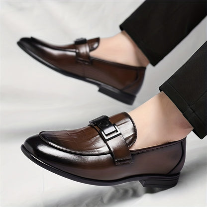 Men's Business Casual Slip-On Loafers with Breathable Microfiber