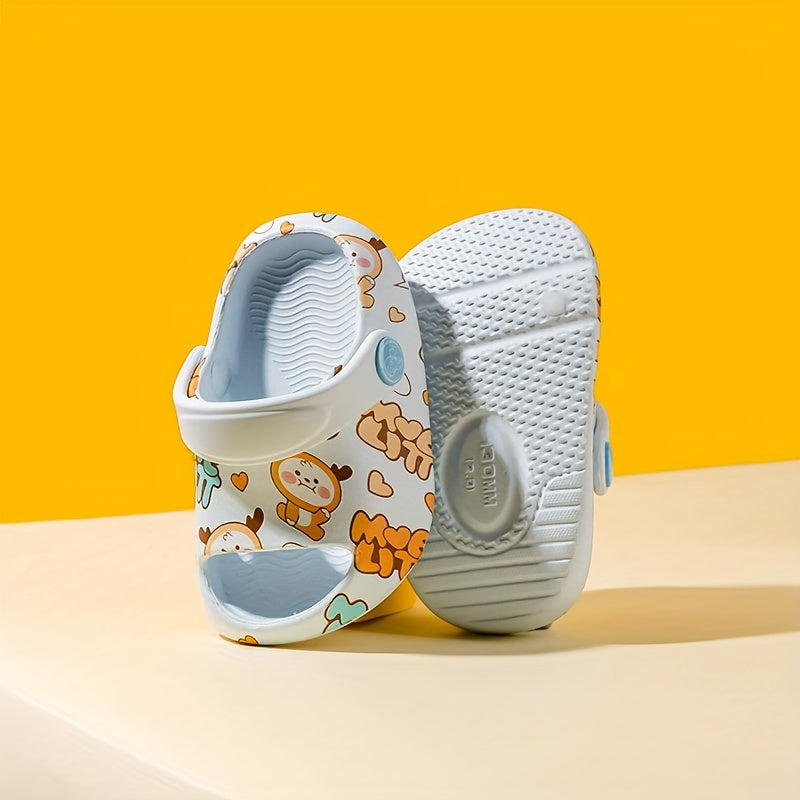 TATAMIDEER Unisex Kid's Open Toe Breathable Slippers, Comfy Non Slip Adorable Slides For Boy's & Girl's Outdoor Activities
