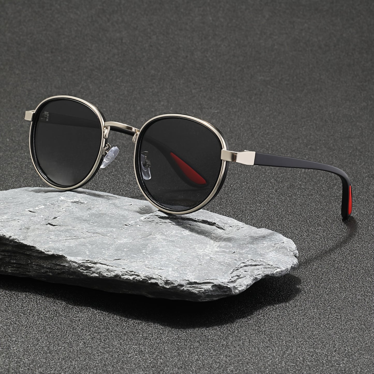 Lynxflare UV400 Vintage Round Metal Frame Sunglasses