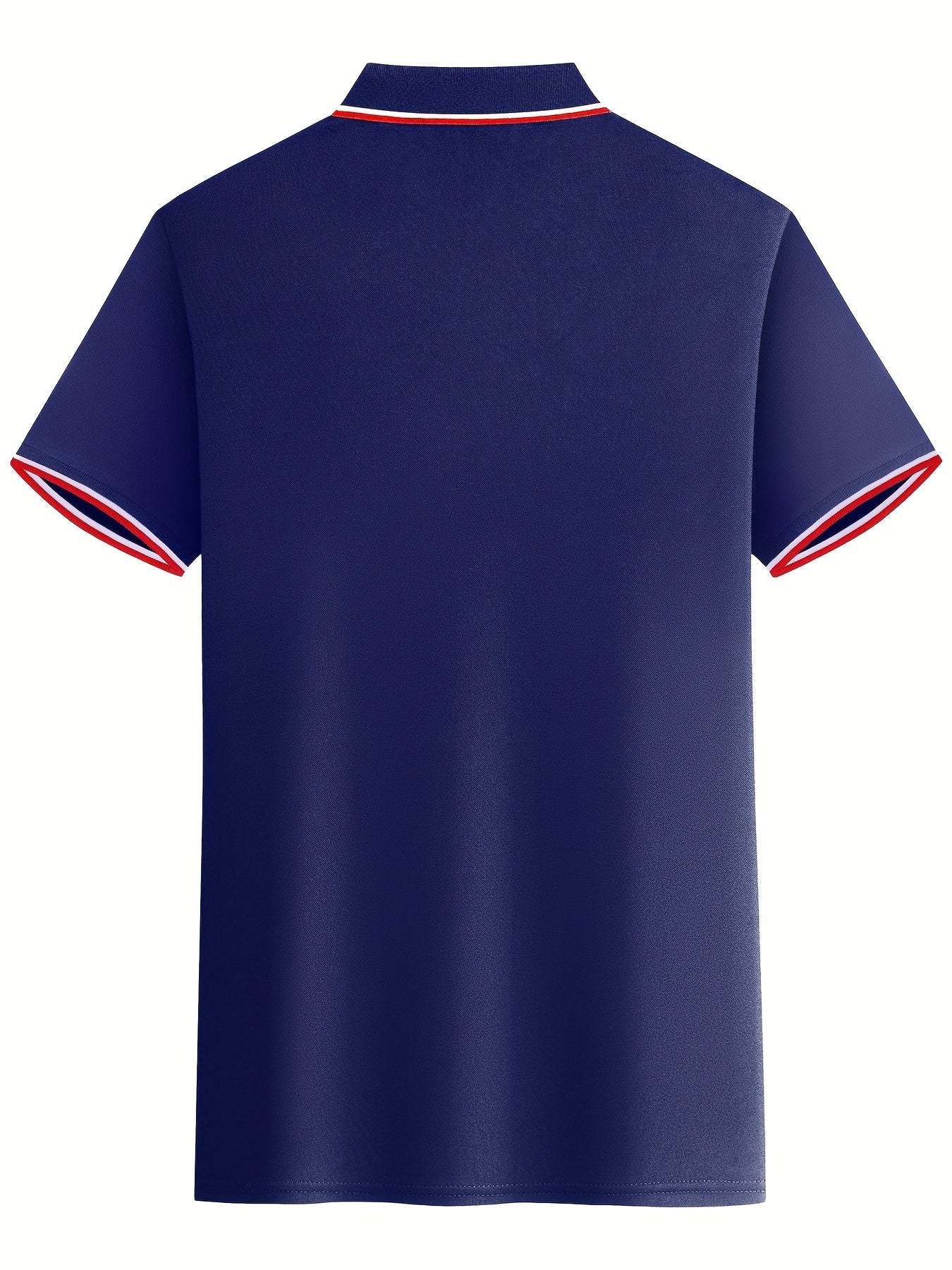 Men'S Comfortable POLO Shirt | Classic Button-Up Lapel Collar, Casual Style, Short Sleeve, Solid Color - ayq