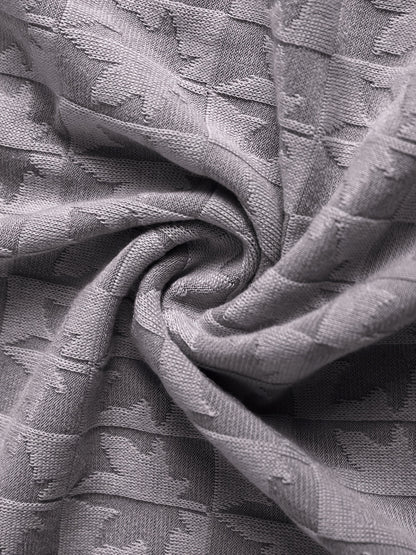 Տղամարդու երկարաթև մարզաշապիկ կիսաբարձր օձիքով, առօրյա ժակարդե հիմք վերնաշապիկի համար, աշնանային և ձմռան համար նախատեսված ոճային և բարձրորակ վերնաշապիկ