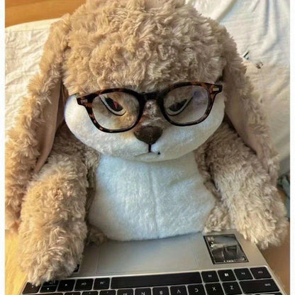 Մեկ սիրուն և ոճային նապաստակի տեսքով փափուկ խաղալիք, փափուկ և հարմարավետ, կատարյալ սենյակի ձևավորման կամ ընկերների համար նվերի համար