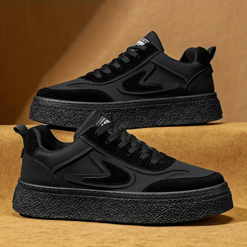 Men's Fashion Sneakers - Casual Lace-Up, All-Season Grip Shoes with Durable PU & EVA Material, Movement Style, Leisure Style, Four Seasons