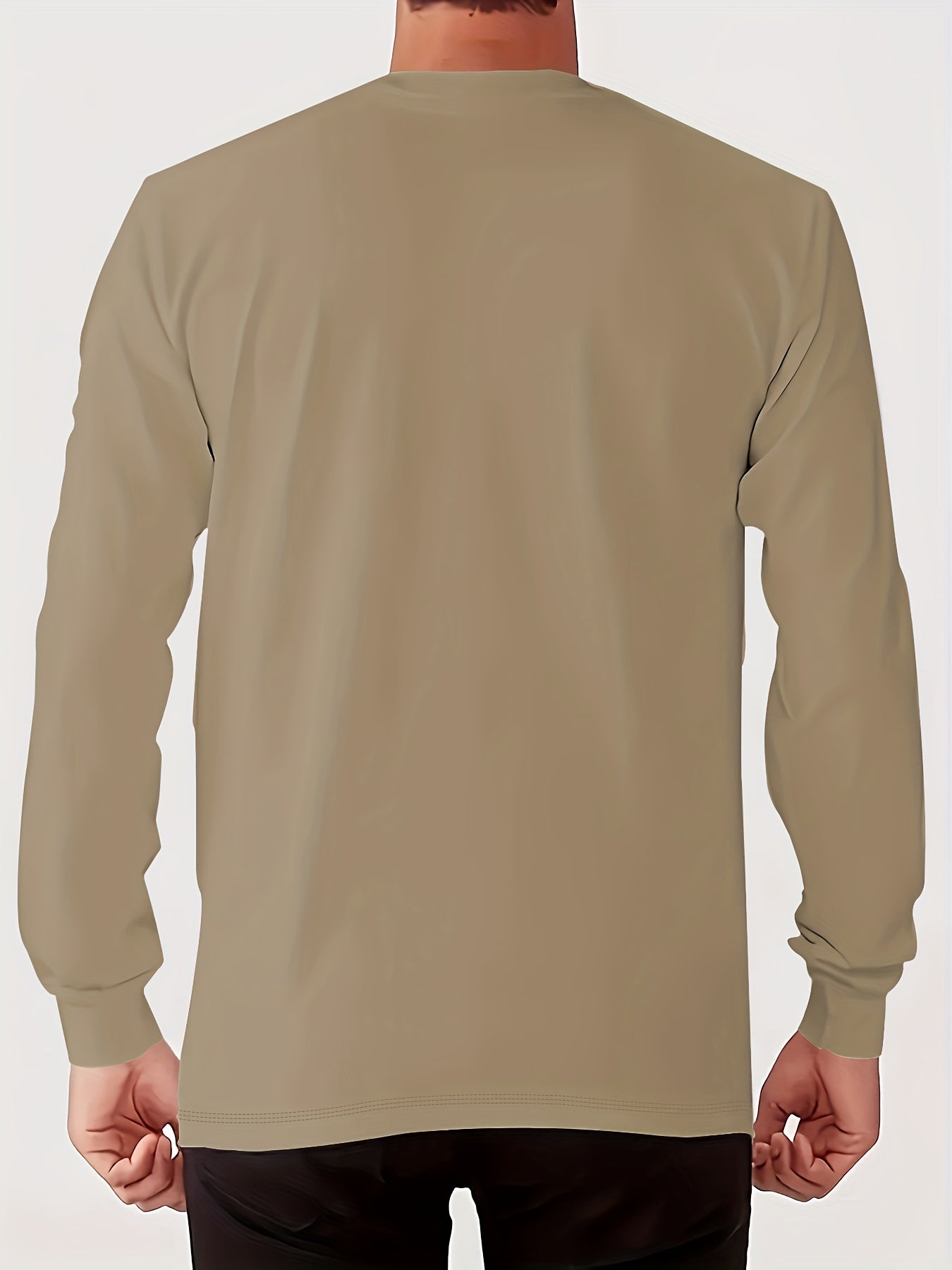 Men'S Happy New Year Graphic T-Shirt - Casual Long Sleeve Crew Neck, White with Black Lettering & Festive Design, Loose Fit for Spring/Fall, Perfect for Casual Attire, Festive Clothing | Festive Graphic Tee | Comfortable Fit