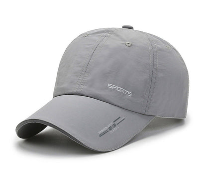 Unisex Polyester Baseball Cap, Quick-Dry Breathable Duck Hat with Reflective Strip, Sun Protection Snap Closure, Hand Wash Only, Stretch Fit for Spring/Summer Outdoor Travel Sports