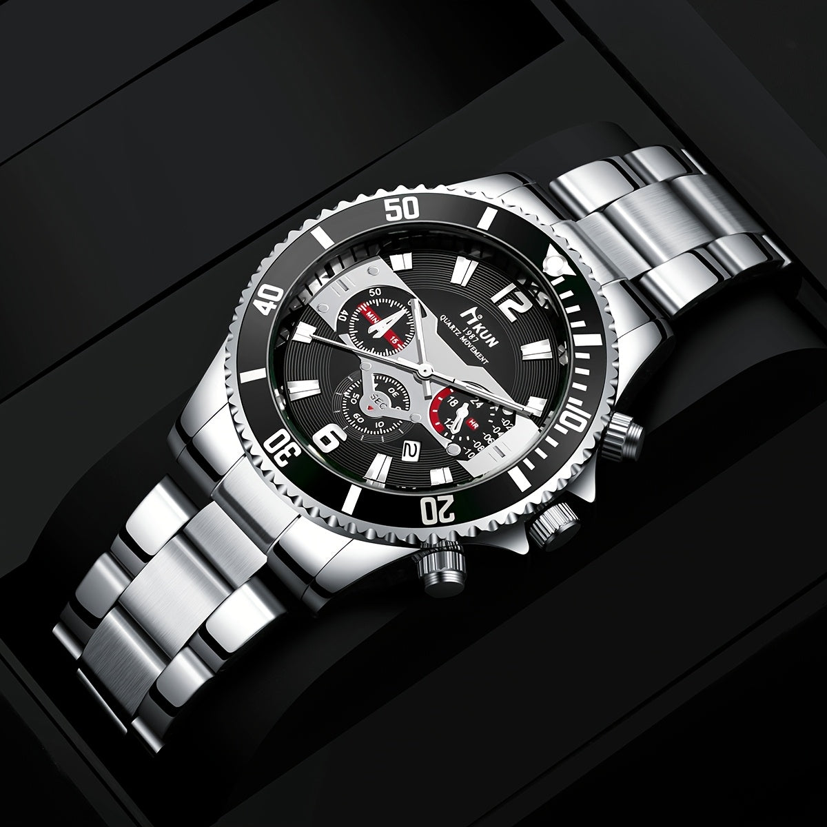 7pcs Men'S Luxury Business Gift Set - Elegant Watch, Wallet, Glasses, Keychain, Greeting Card & Gift Box - Perfect for Christmas, Halloween, Birthday, Christmas Gift Set|elegant Gift Box|durable Gift Box, Gift Box For Men