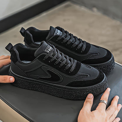 Men's Fashion Sneakers - Casual Lace-Up, All-Season Grip Shoes with Durable PU & EVA Material, Movement Style, Leisure Style, Four Seasons