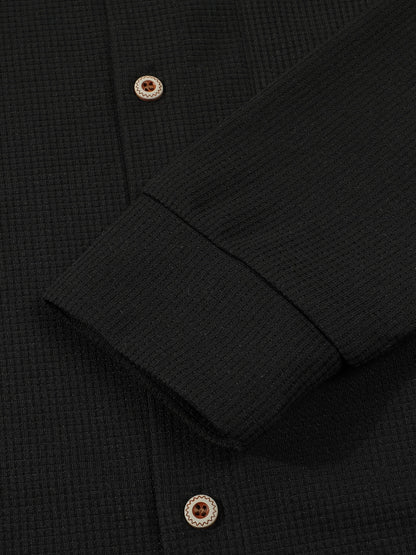 Men's Casual Hooded Jacket - Soft, Breathable Polyester with Button-Up Design & Pockets | Perfect for Spring, Fall & Outdoor Activities, Long Sleeve, Fashion, Daily, Leisure Style, Conventional Version