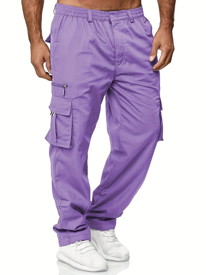 Men's Loose Fit Vintage Cargo Pants with Multiple Pockets