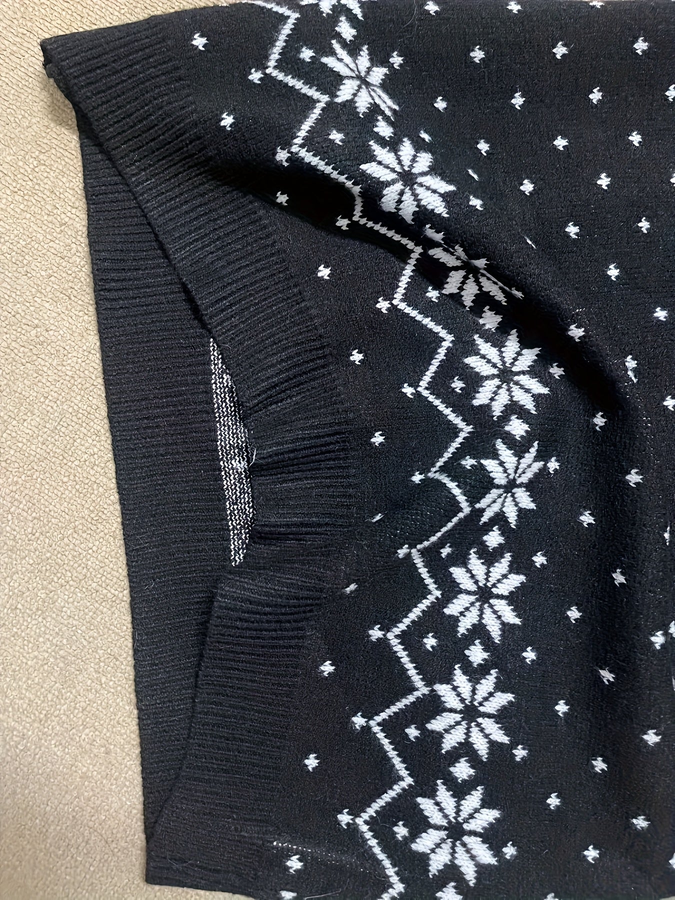 Women'S Christmas Reindeer Print Sweater Dress - Long Sleeve, Round Neck, Ribbed Texture, Green & Holiday Party Outfit, Perfect for Festive Gatherings