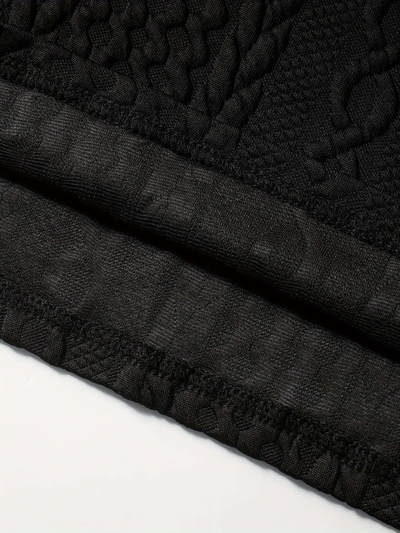 Summer Breathable Italian-style Color-blocked Light-mature Trendy Men's Shirt with V-neck, Slight Stretch, Jacquard Texture, Slim-fit Short Sleeves, Knitted - ayq