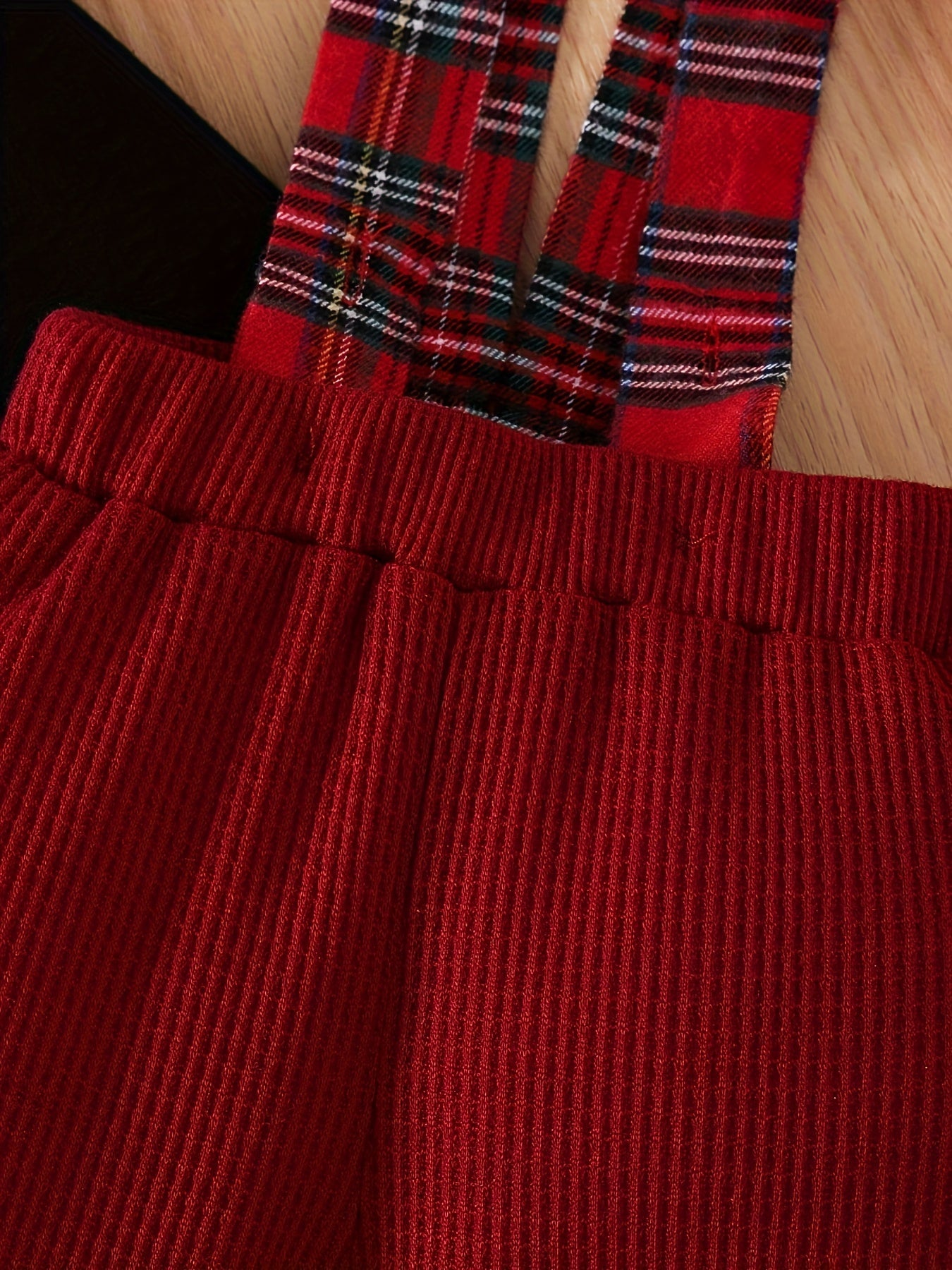 Boys' Turtleneck Long Sleeve Hoodie + Waffle Knit Spliced Suspender Pants + Hat 3pcs Set, Perfect for Outdoor