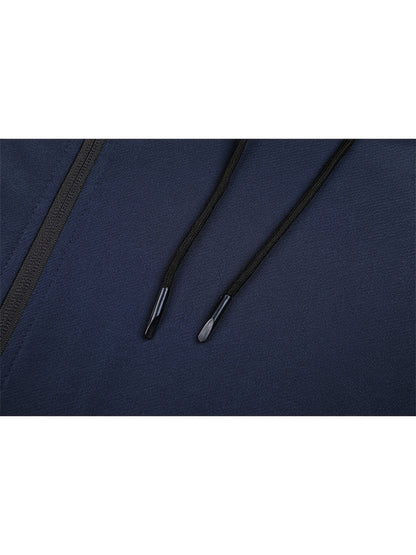 Men's Casual Sportswear Set - Polyester, Perfect T-shirt for Running and Home Leisure, Fitness Wear, Outdoor Activities, Workout Outfits, Stylish Sportswear, Comfortable Fit, Durable Construction, Two-piece Set, Active Lifest