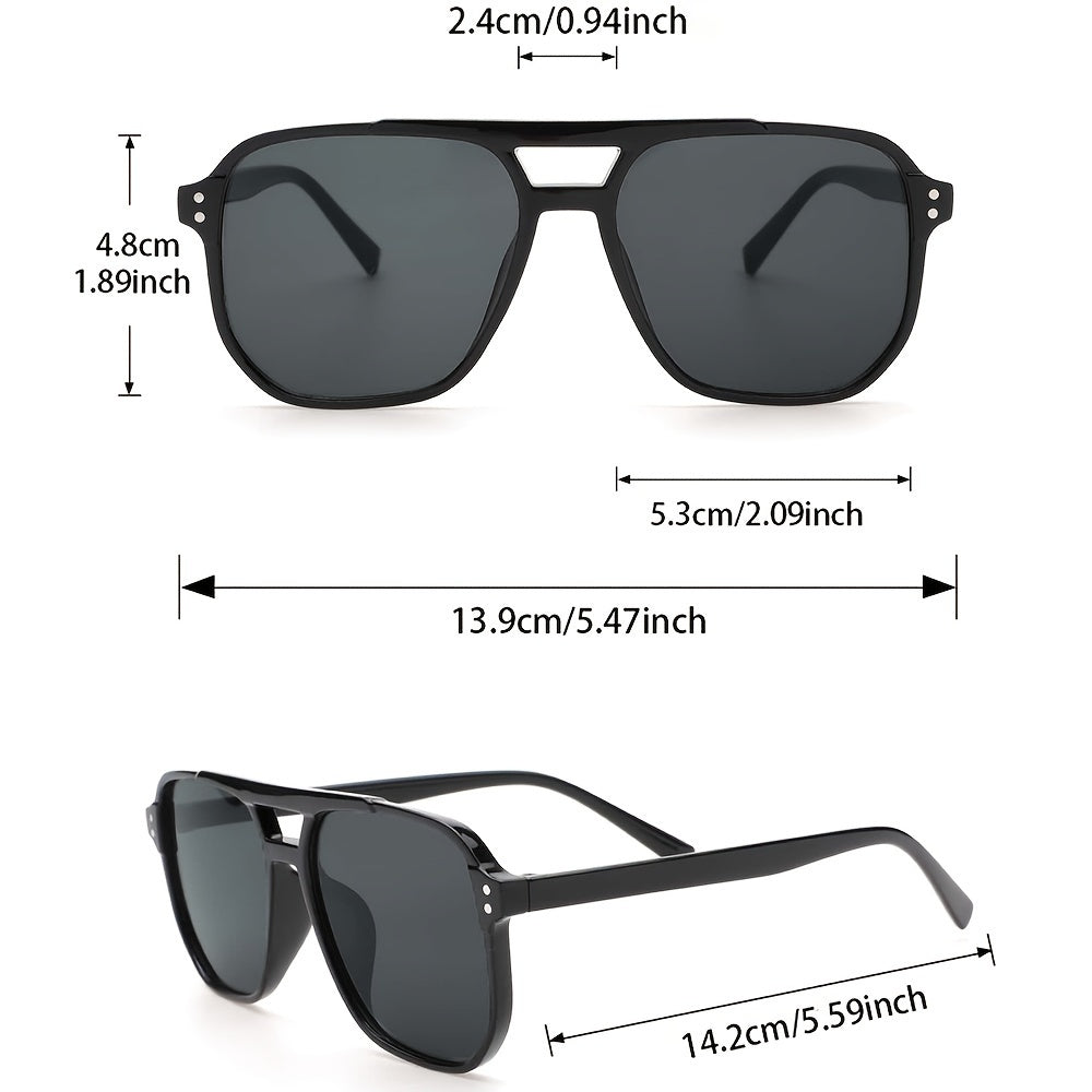 Unisex Geometric UV400 Sunglasses - Stylish Casual & Festival Wear