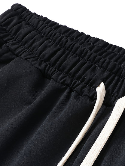 95% Polyester, 5% Spandex 2pcs Men's Set, -Lined Warm Casual Color-Block Zip-Up Sweatshirt with Pockets + Drawstring Pocket Elastic Waist Jogger Pants, 250g Men's Casual Sportswear Set, Global Four-Season Base Layer, Factory-