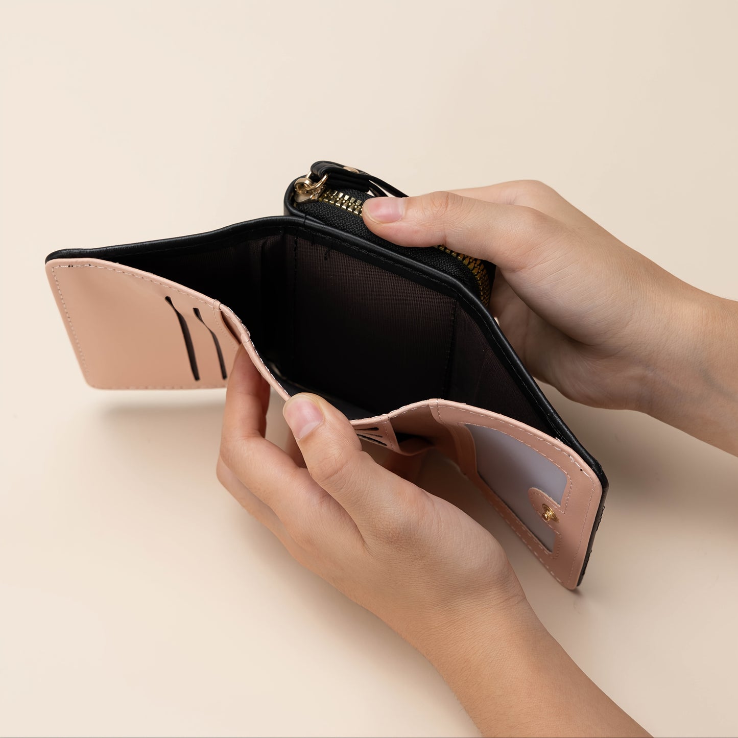 Կանացի նորաձև մինիմալիստական ​​ծալովի դրամապանակ՝ ճարմանդային դիզայնով, մեծ տարողությամբ, հասանելի է 6 գույնով