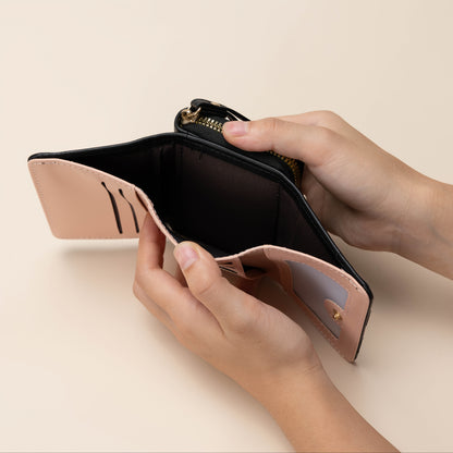 Կանացի նորաձև մինիմալիստական ​​ծալովի դրամապանակ՝ ճարմանդային դիզայնով, մեծ տարողությամբ, հասանելի է 6 գույնով