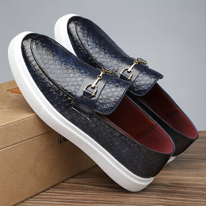 Men's Business Casual Slip-On Shoes with Soft PU Insole
