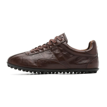 Men's Minimalist Pleated Casual Lace-Up Training Shoes