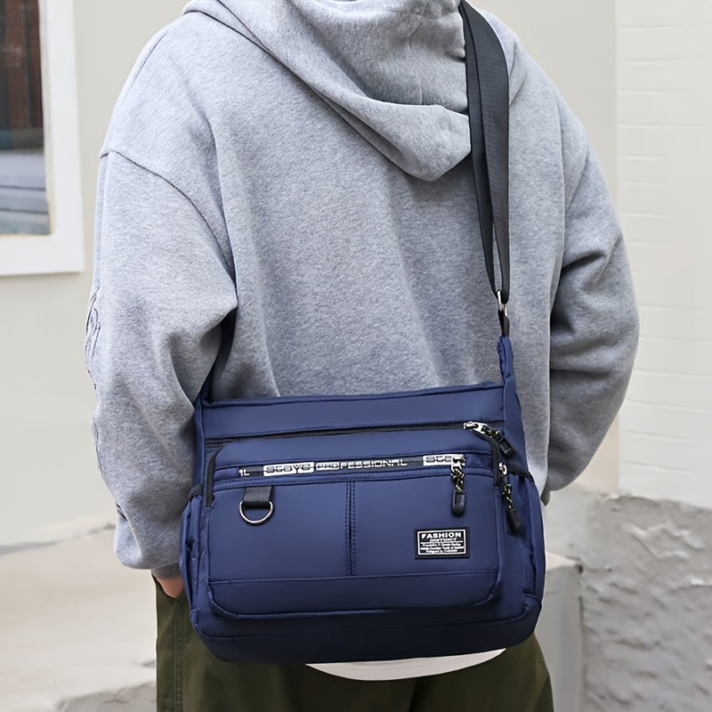New Men's bag Casual crossbody bag Shoulder bag Business Travel bag Men [Strap style random, random alphabet]