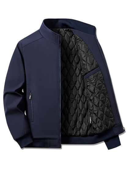 Men's Casual Winter Padded Coat with Stand Collar